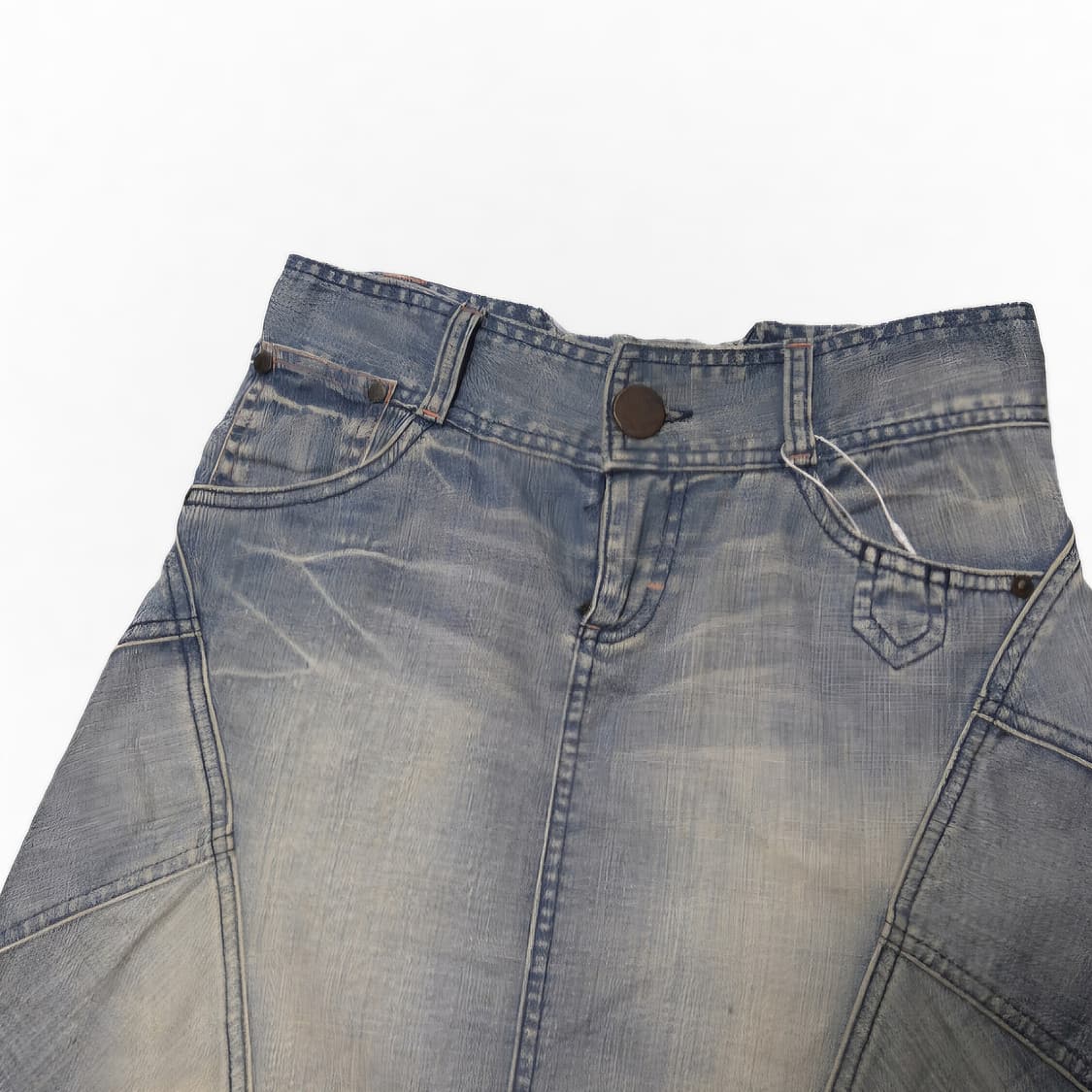 H&M 워싱 미디 데님 스커트 34 상품이미지3