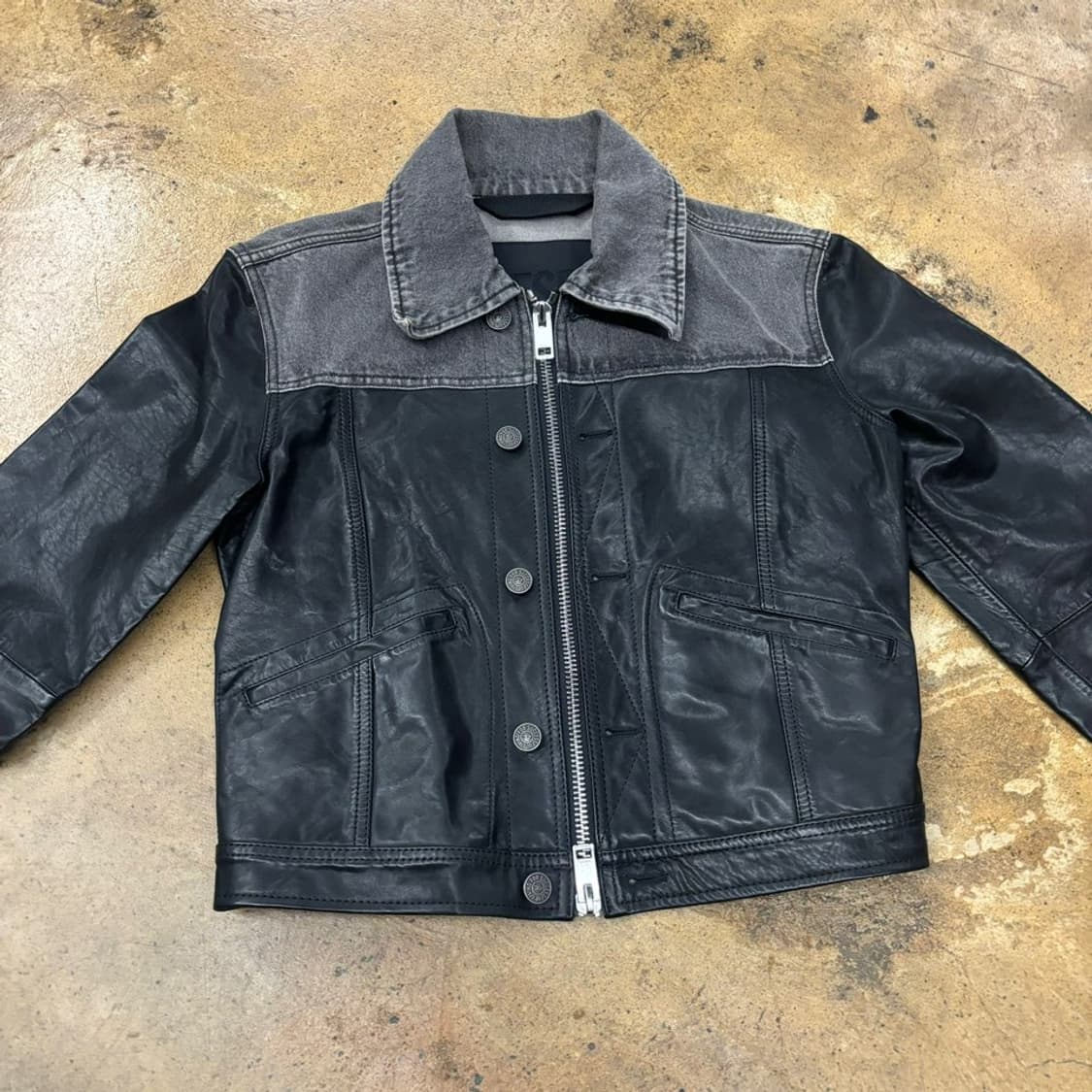 디젤 가죽 데님 자켓  상품이미지3