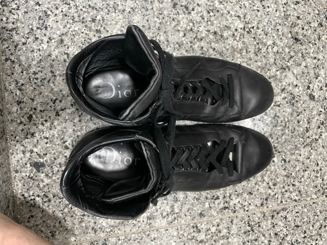 디올옴므04ss스트립 스니커즈 하이탑 블랙 상품이미지4