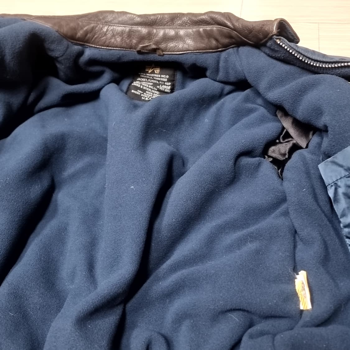 알파인더스트리 cwu45p 블루종 항공 점퍼 네이비(라지) 상품이미지7