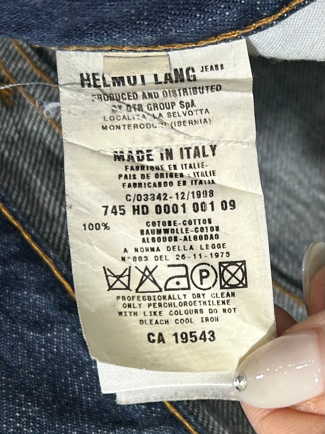 1998s vtg HELMUT LANG denim pants 상품이미지10