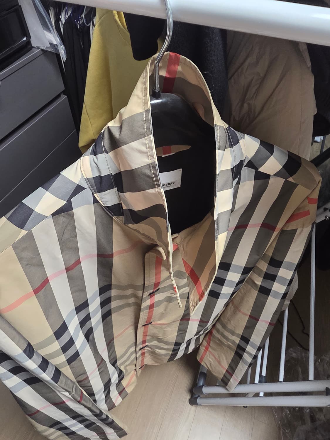 버버리 체크 셔츠자켓 L 상품이미지8