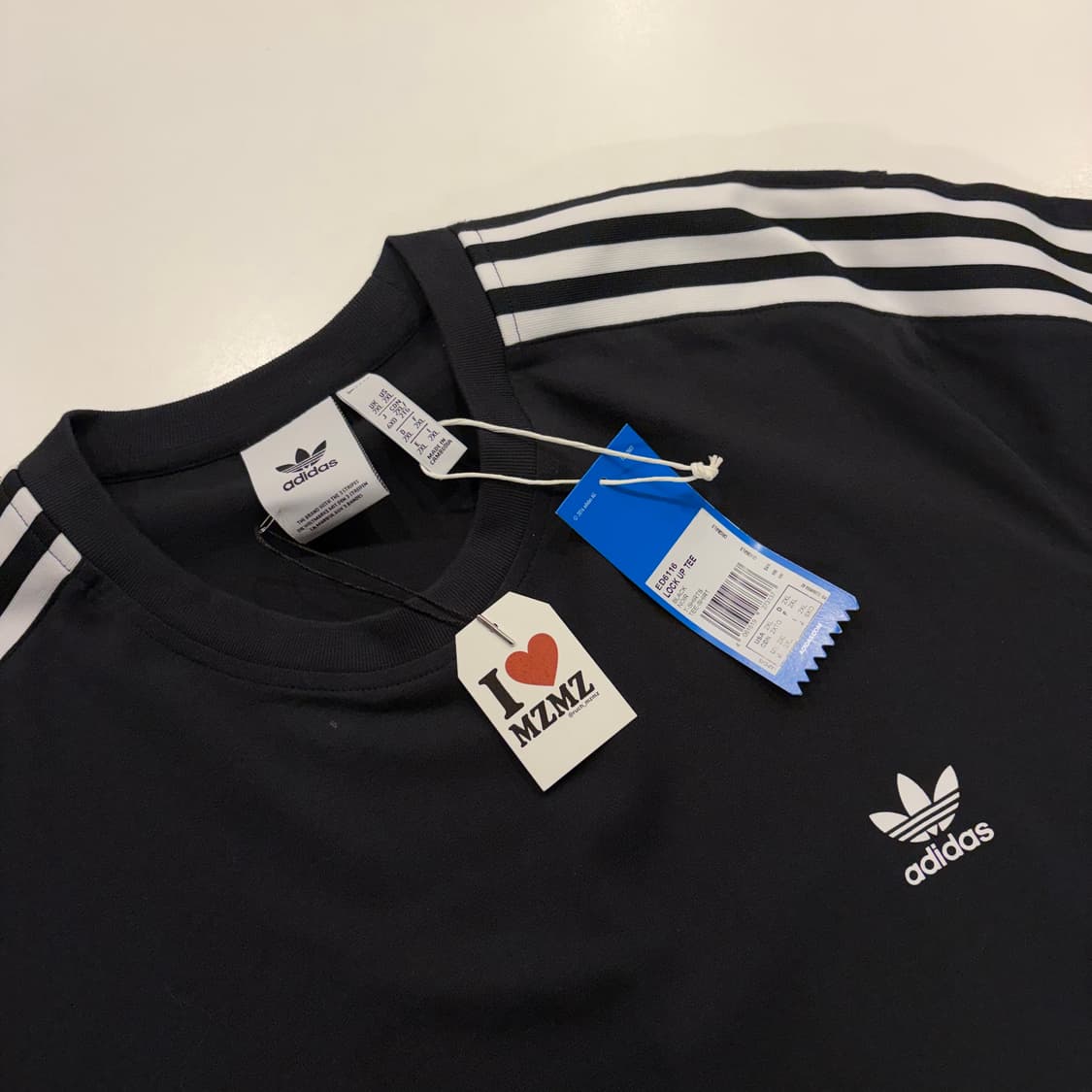 [2XL] 아디다스 파이어버드 삼선 반팔 티셔츠 블랙 B641 상품이미지3