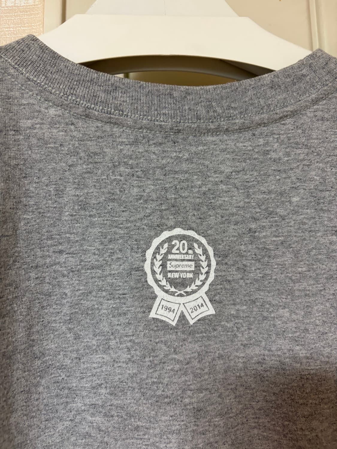 슈프림 20주년 박스로고 그레이 L 상품이미지3