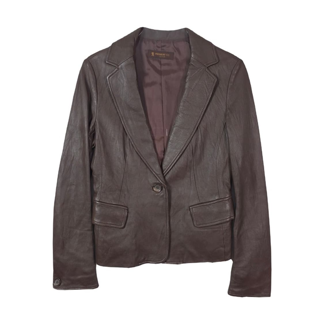 PREMERE CC 천연 양가죽 슬림 블레이저 자켓 상품이미지1