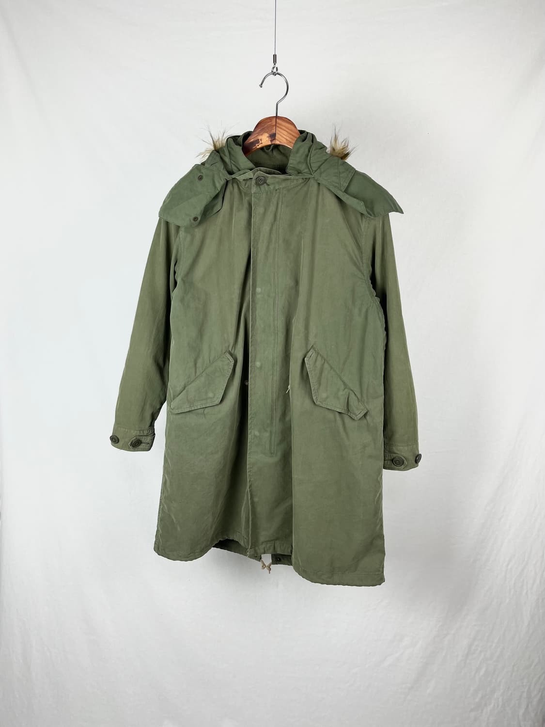 Vintage 카키 컬러 야상 상품이미지2