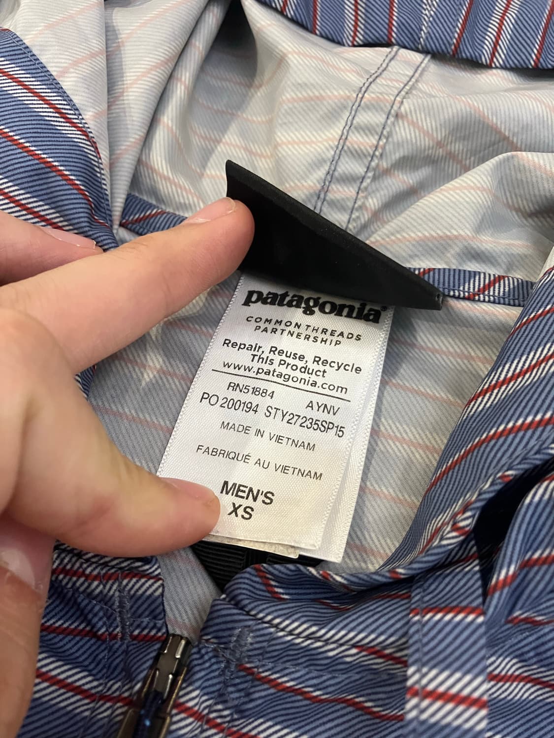 14ss 파타고니아 스트라이프 체크 바람막이 상품이미지3
