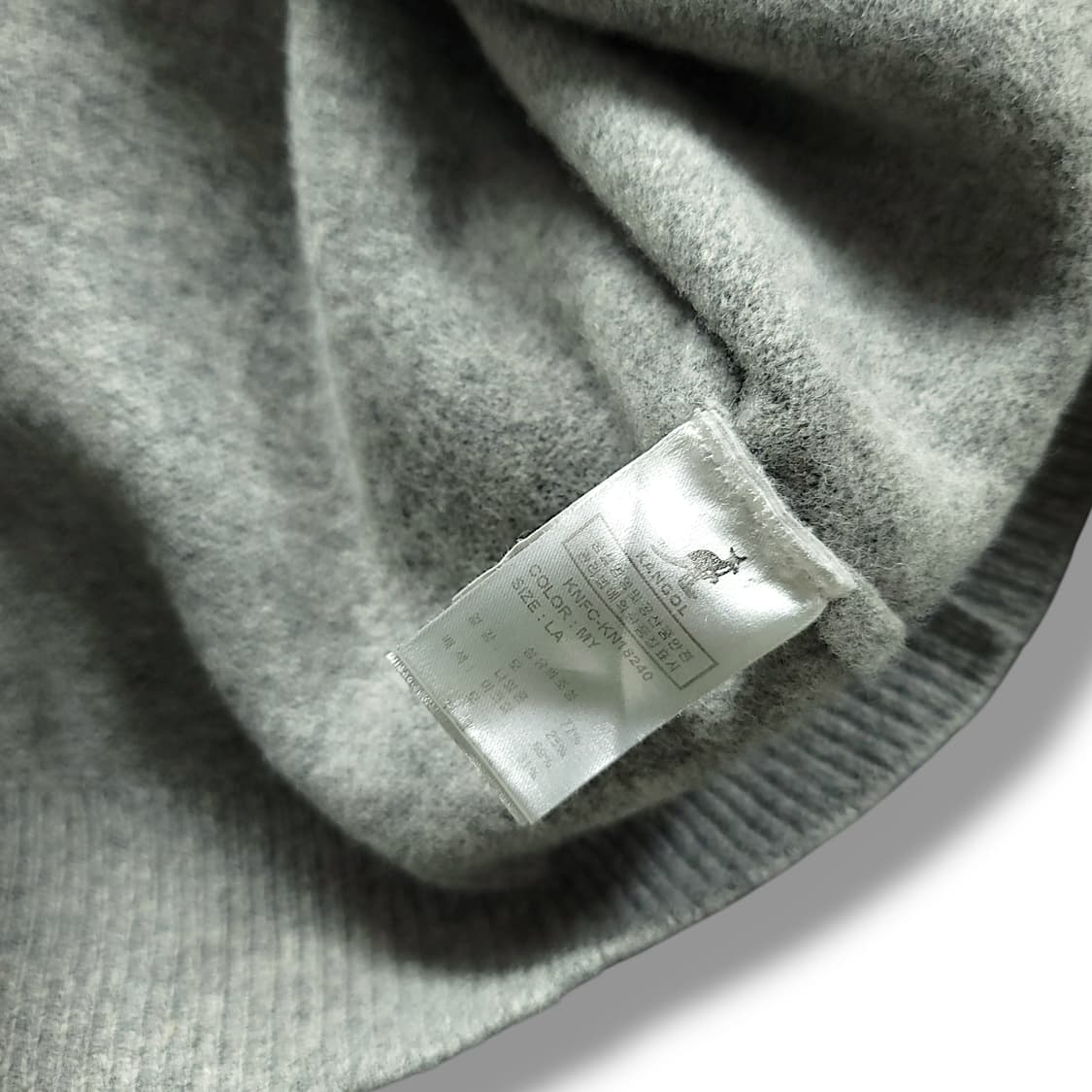 [L] 캉골 멜란지그레이 빅 심볼 니트 상품이미지9