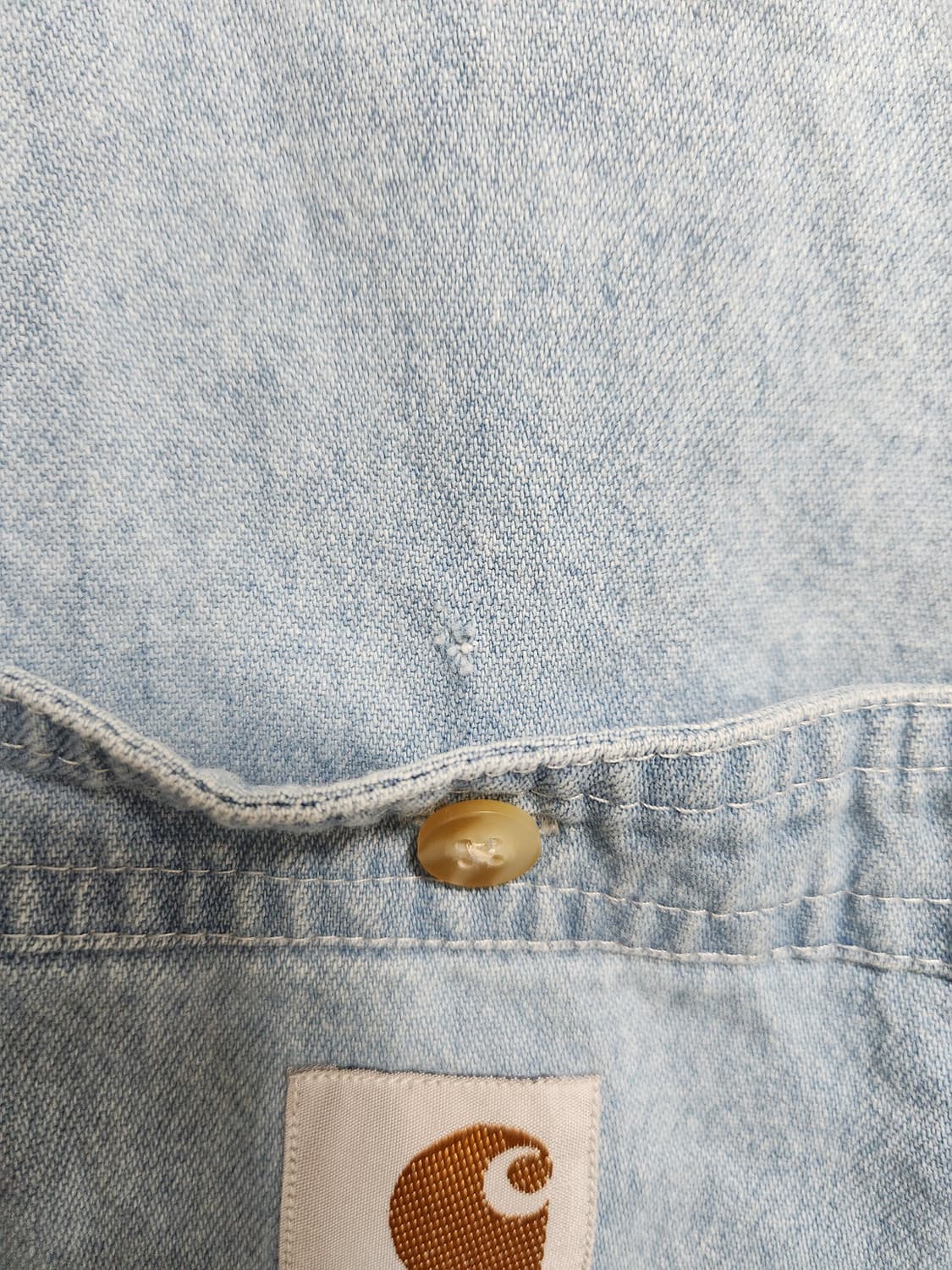 칼하트Carhartt 카라 배색 데님 셔츠 L - S198 상품이미지7