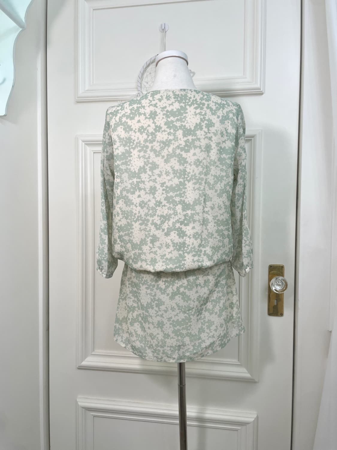 mint ivory flower waist string mini opc 상품이미지3