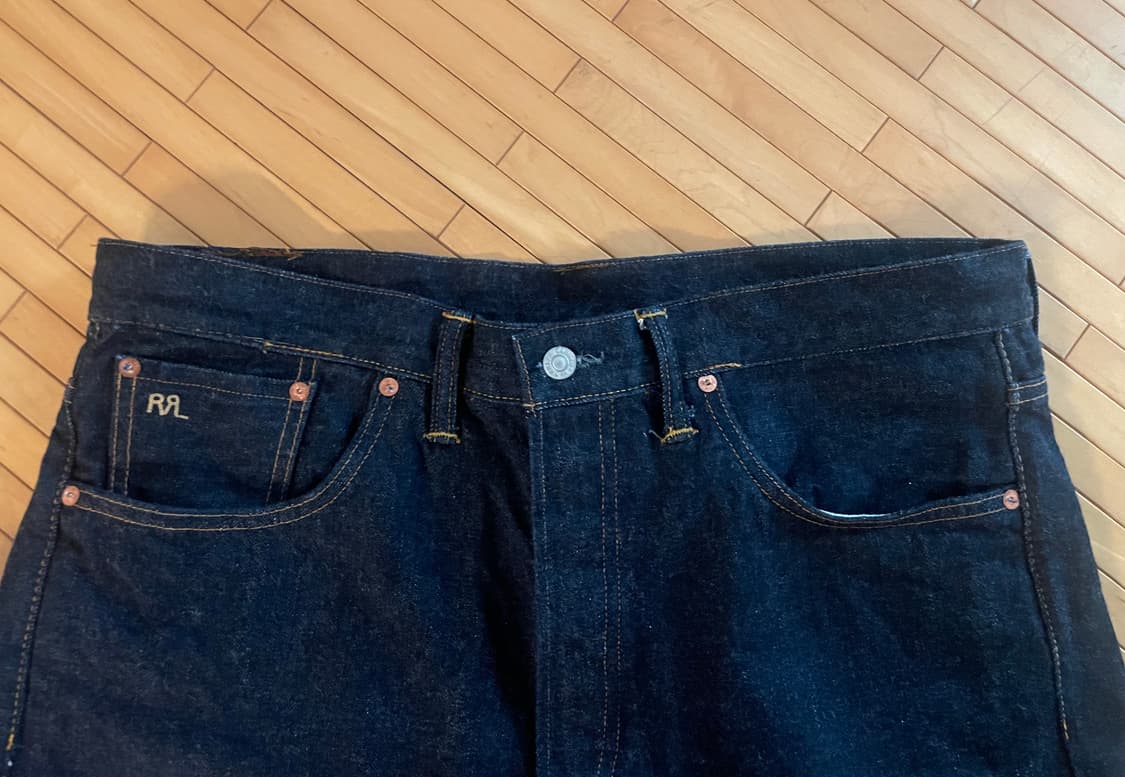 (35)rrl 빈티지파이브포켓 빈파포 셀비지 진 상품이미지3