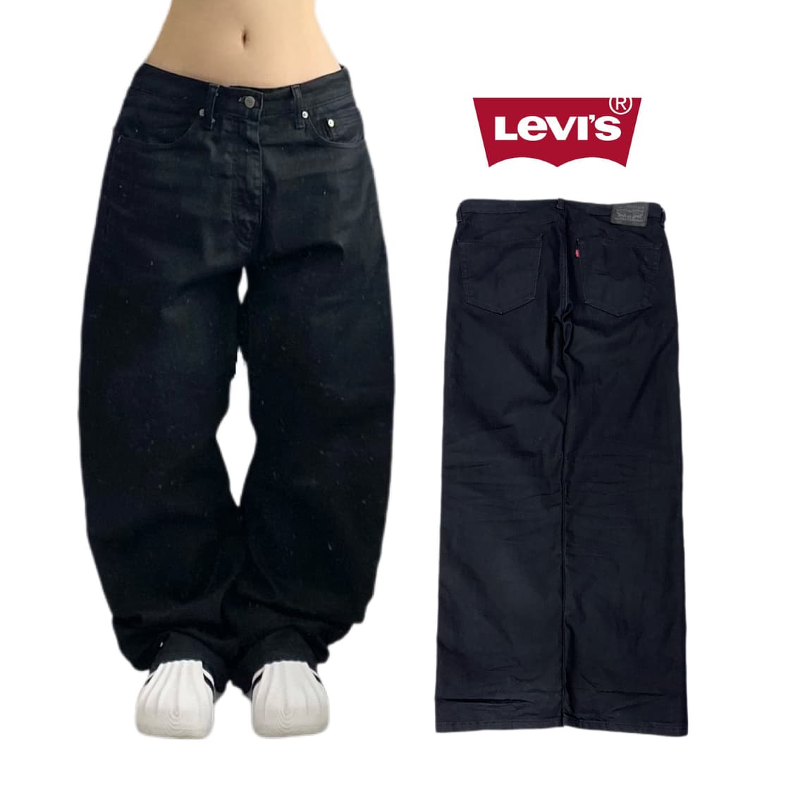 리바이스 흑청 505 스케이터 와이드 데님팬츠 상품이미지1