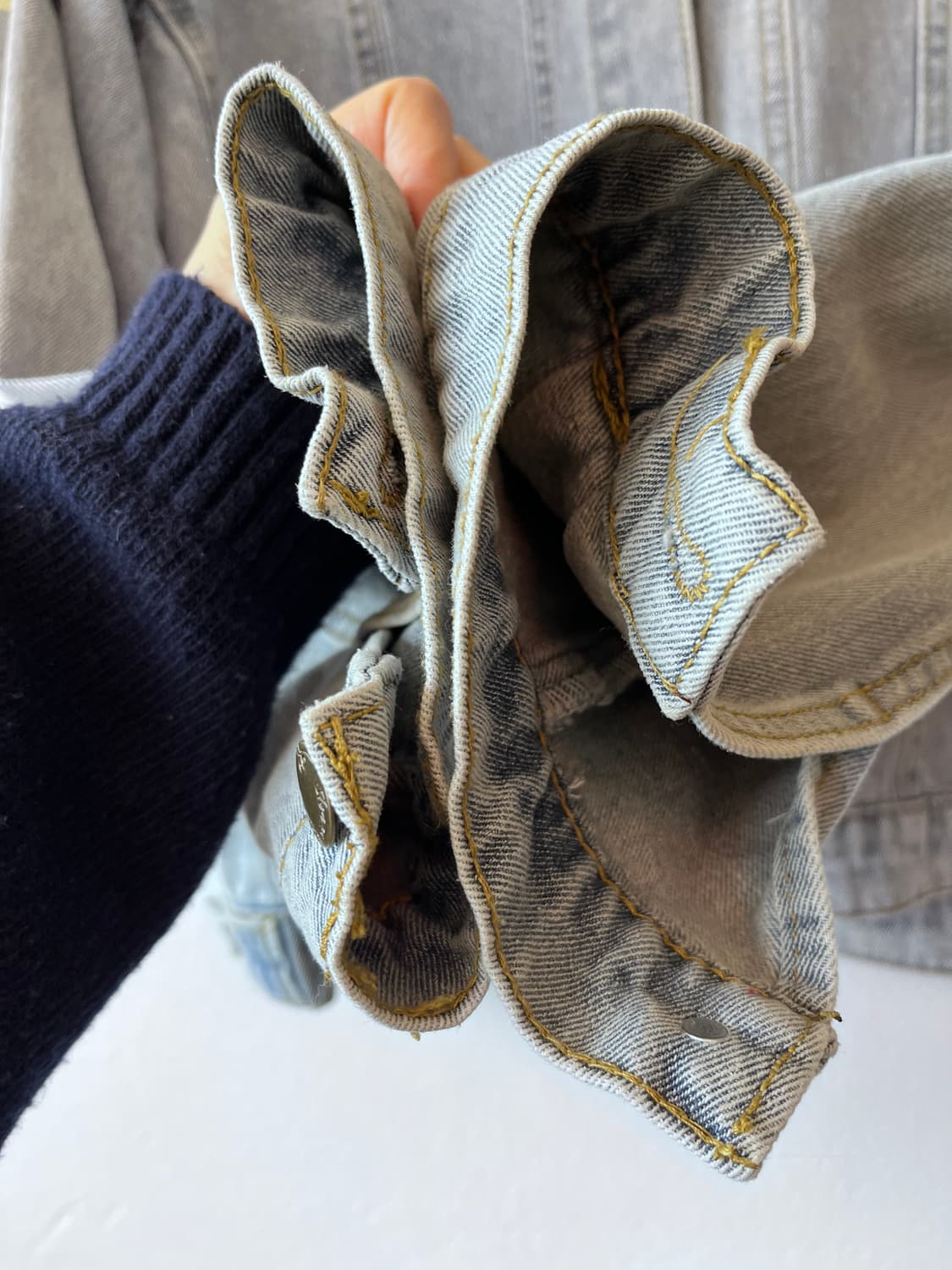 쇼핑몰 여성 루즈핏연청데님자켓 상품이미지5