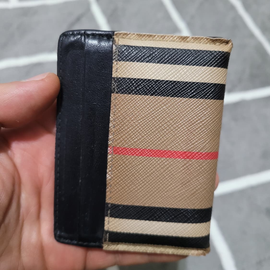 정품 버버리 체크 카드지갑 상품이미지1