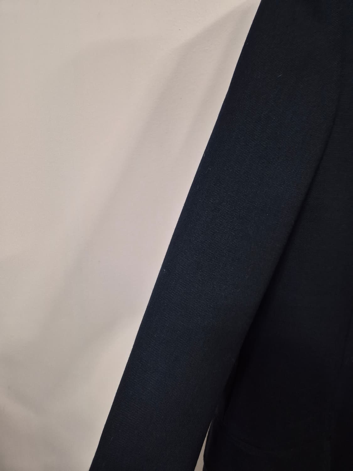 자라 남성용 네이비색 롱코트 상품이미지2