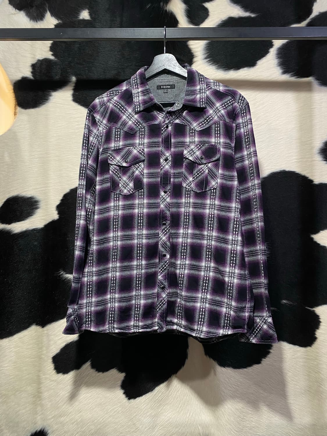 Freude 다이아몬드 문양 디테일 웨스턴 셔츠 상품이미지2