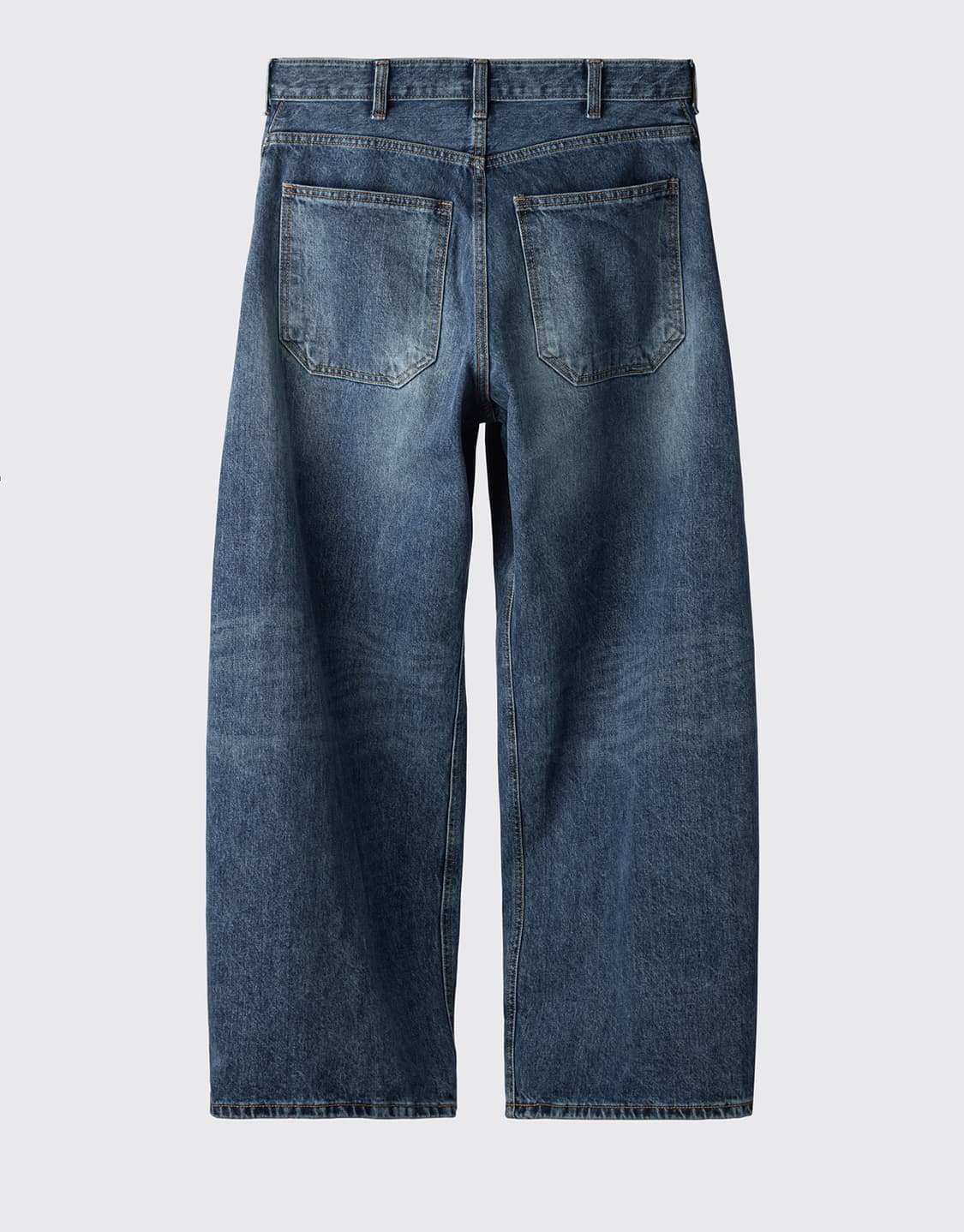 와이드 커브진 청바지 Washed Blue 상품이미지2