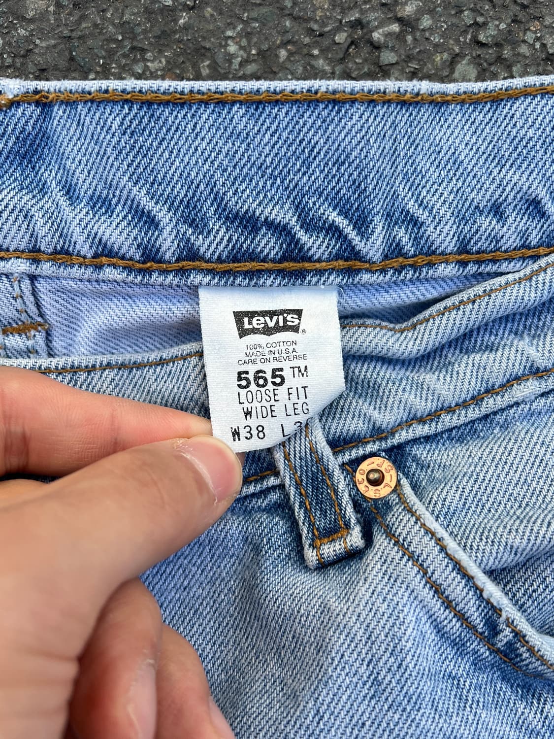 [38X30] 90s 리바이스 565 와이드 핏 상품이미지4