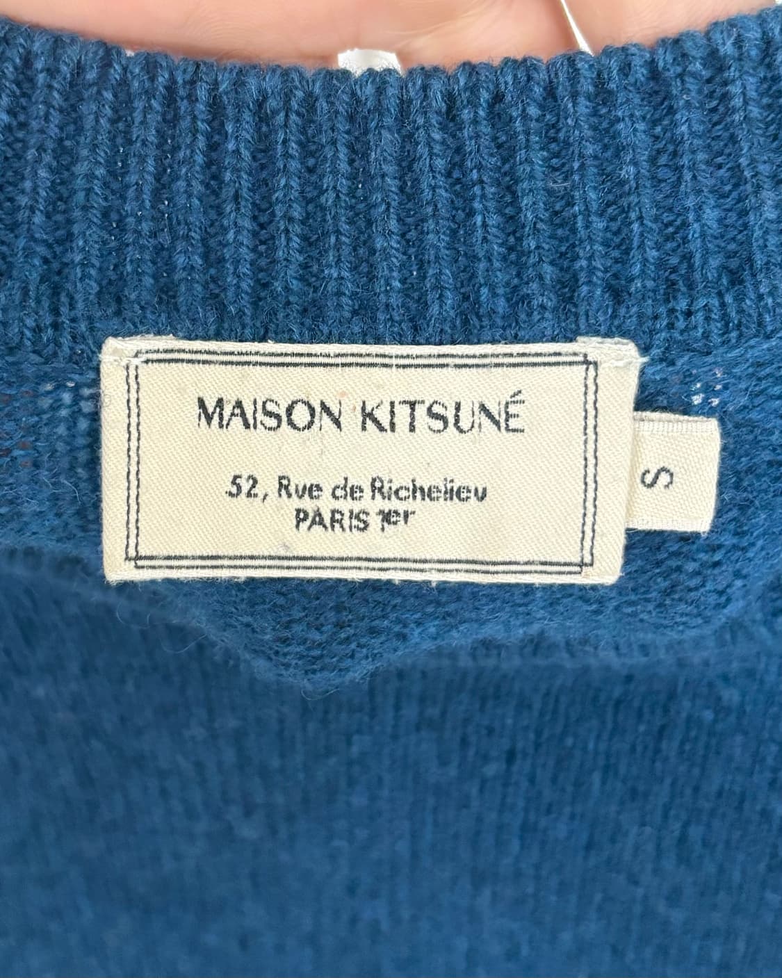 메종 키츠네 폭스 헤드 램스울 니트 상품이미지7