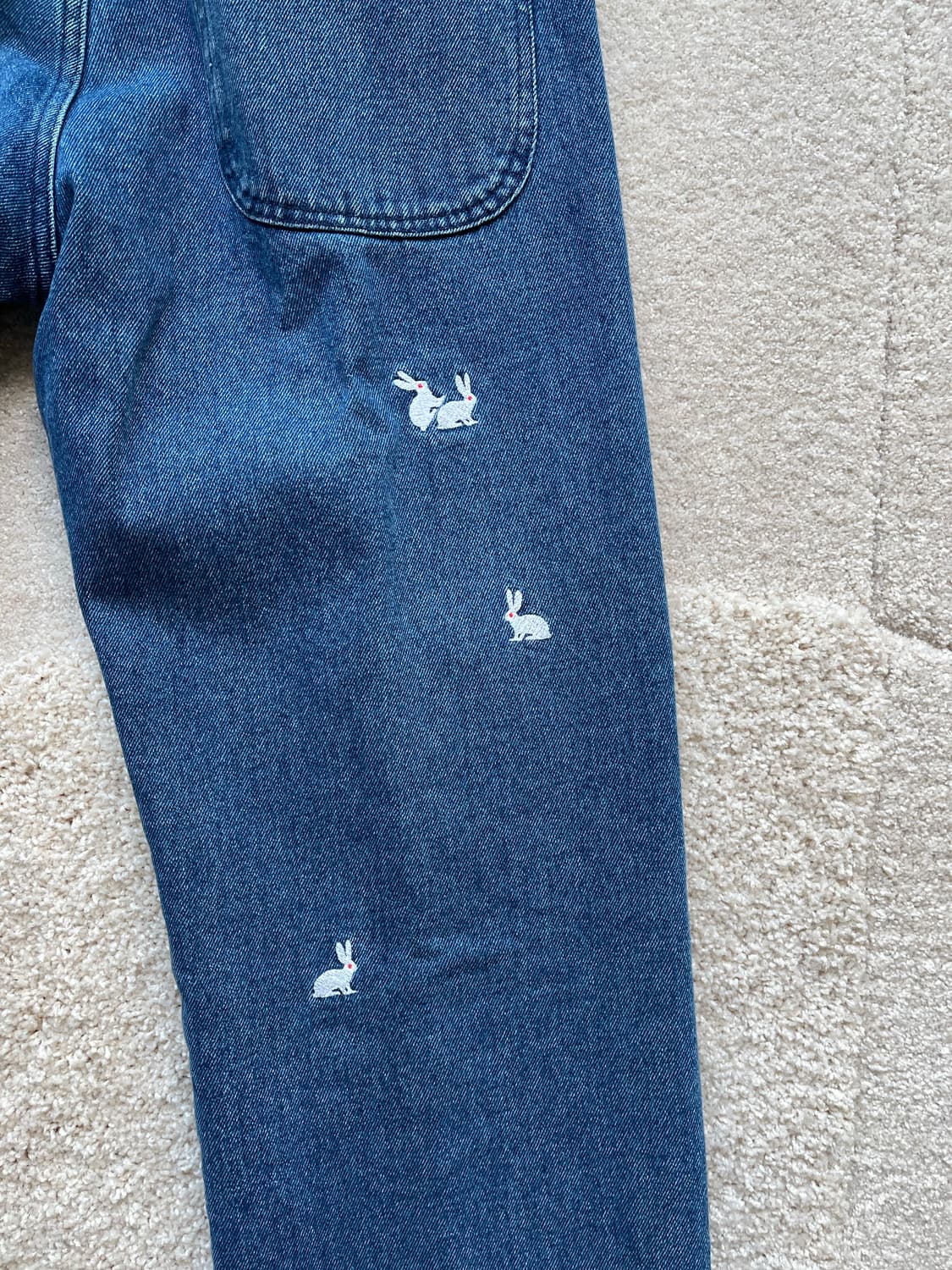 까르네 볼렌테 레빗 자수 스트레이트 데님 (30-31) 상품이미지9