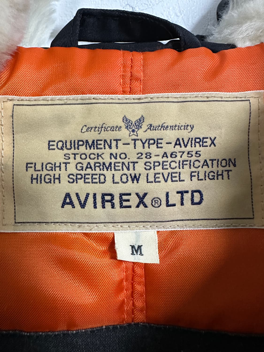 아비렉스 블랙 퍼 후드자켓 상품이미지3