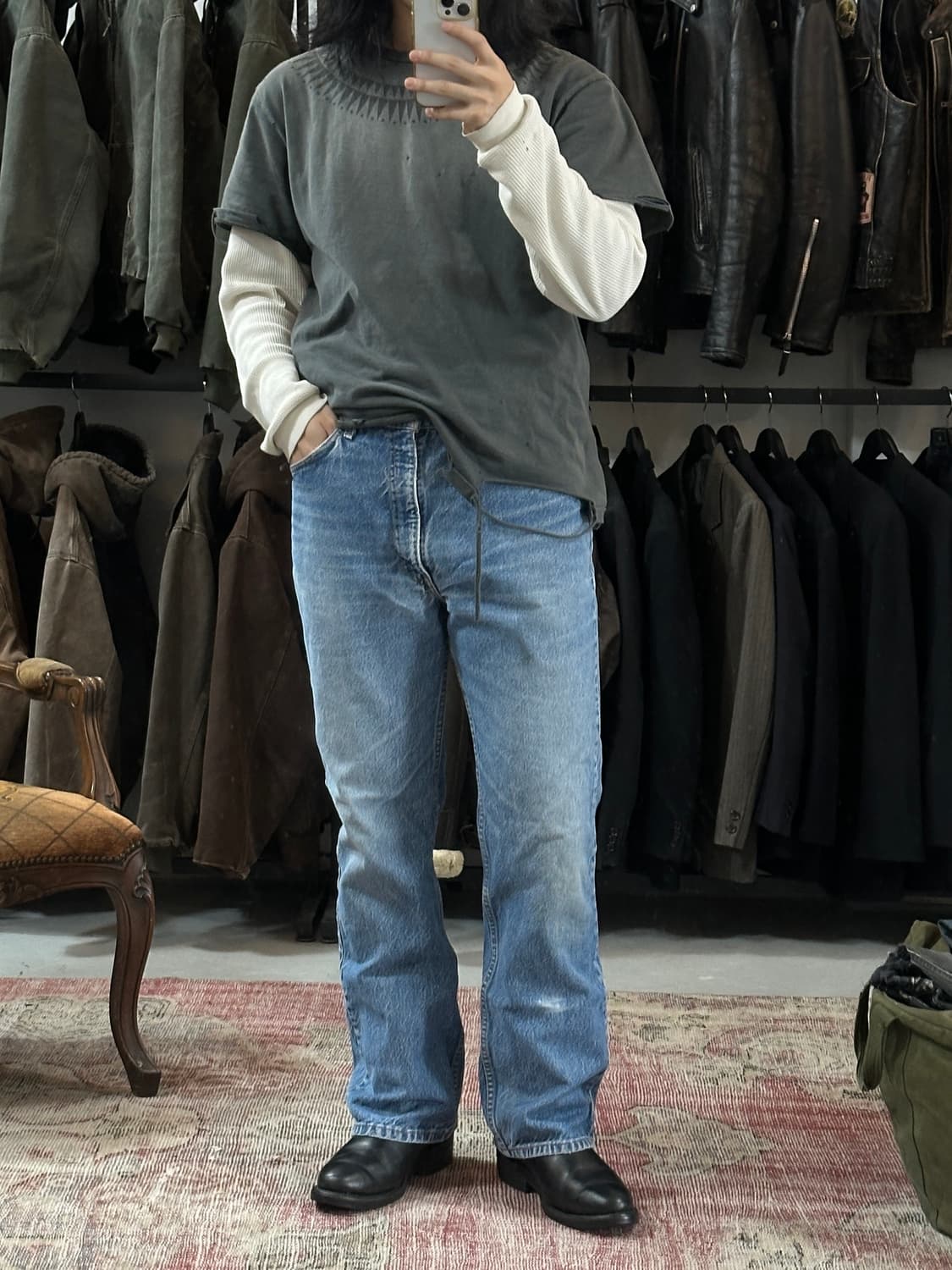 90's USA Made 리바이스 517 부츠컷 플레어진 상품이미지2