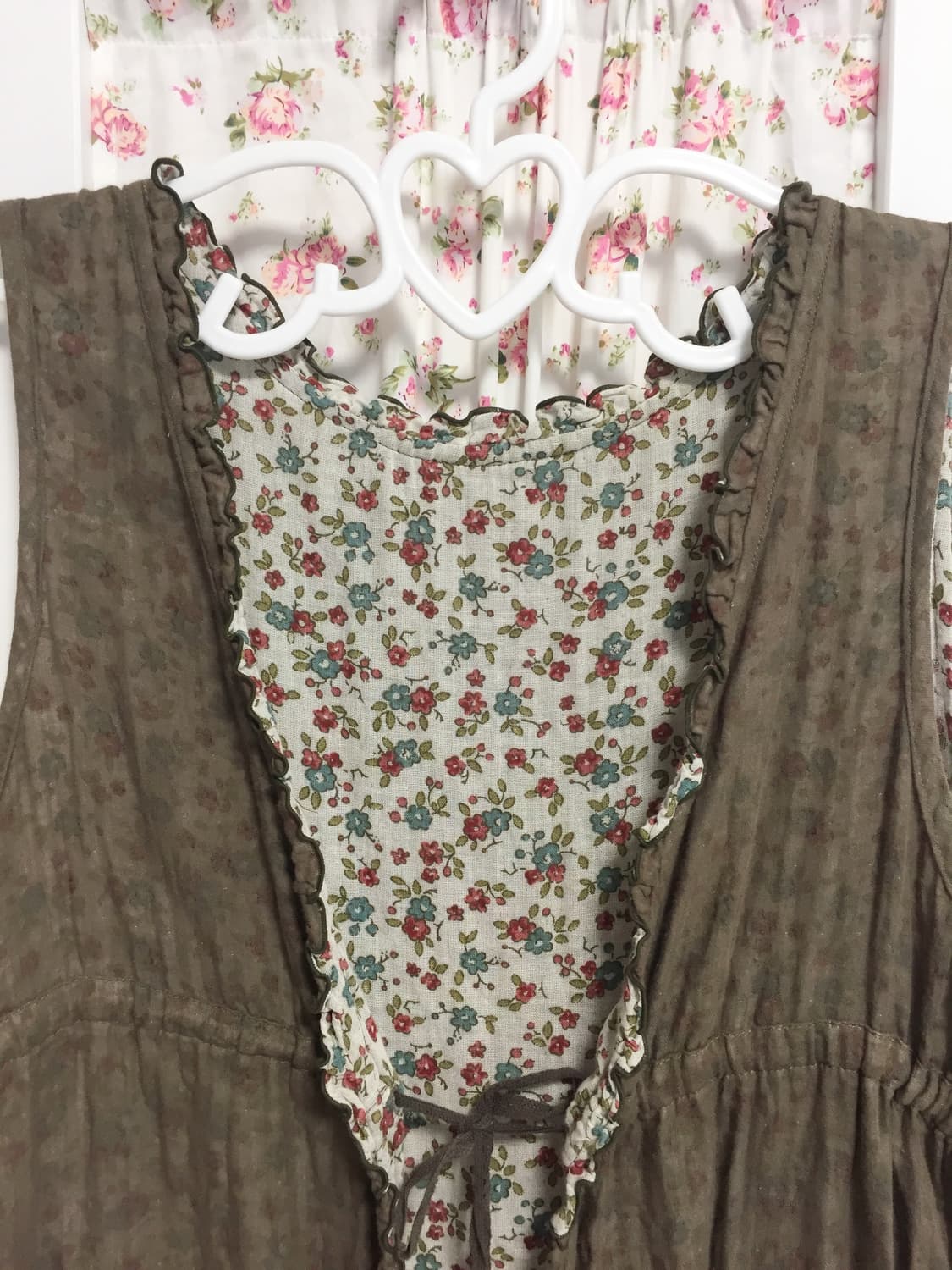 빈티지 브라운 플라워 면 베스트 상품이미지2