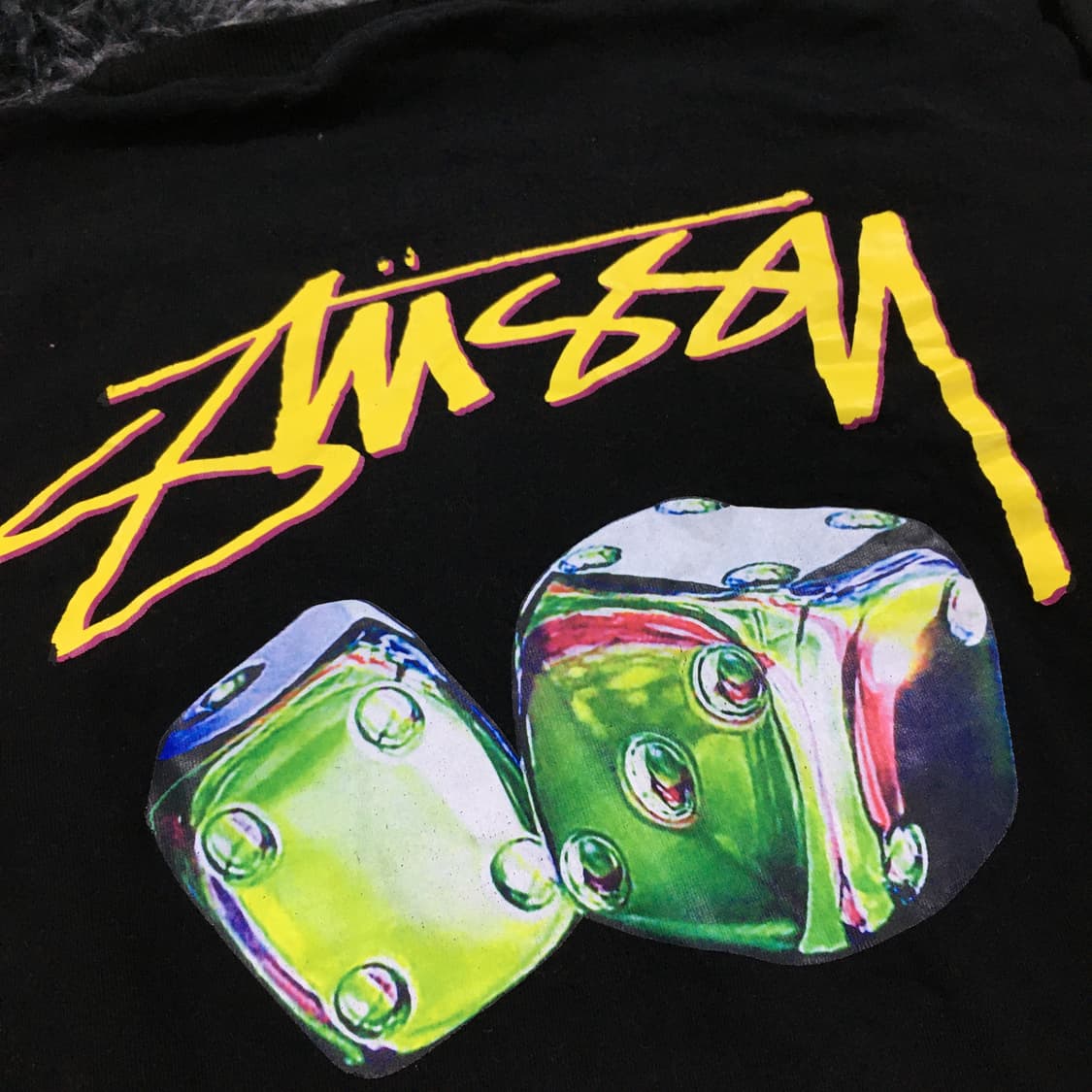투티/A10 STUSSY 긴팔 티셔츠 프린팅 멀티 주사위 다이스 빈티지 상품이미지3