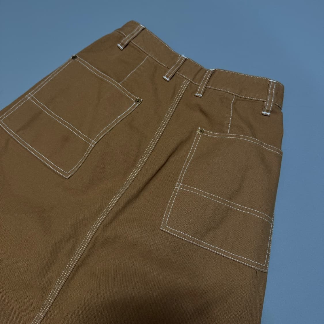 spick&span 브라운컬러 코튼 스티치 롱 스커트 상품이미지6