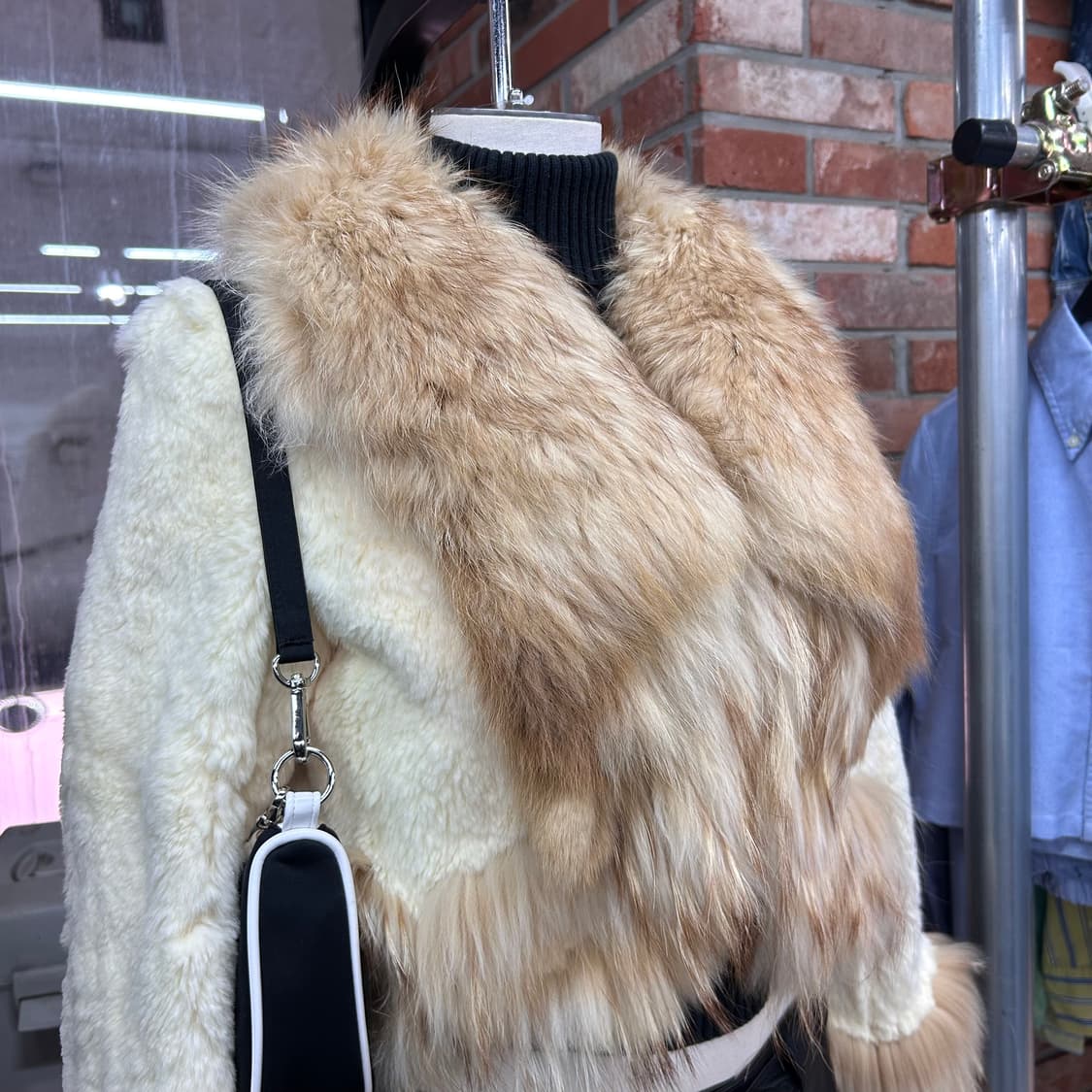 Vintage y2k Crop Fur Jacket 상품이미지4