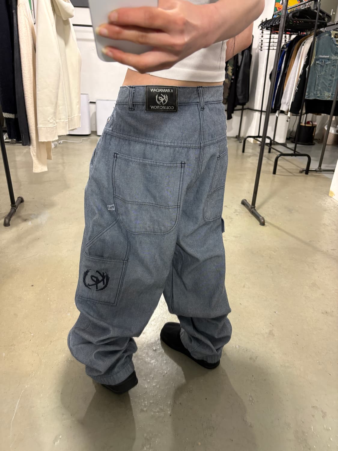 빈티지 힙합 데님팬츠 상품이미지1