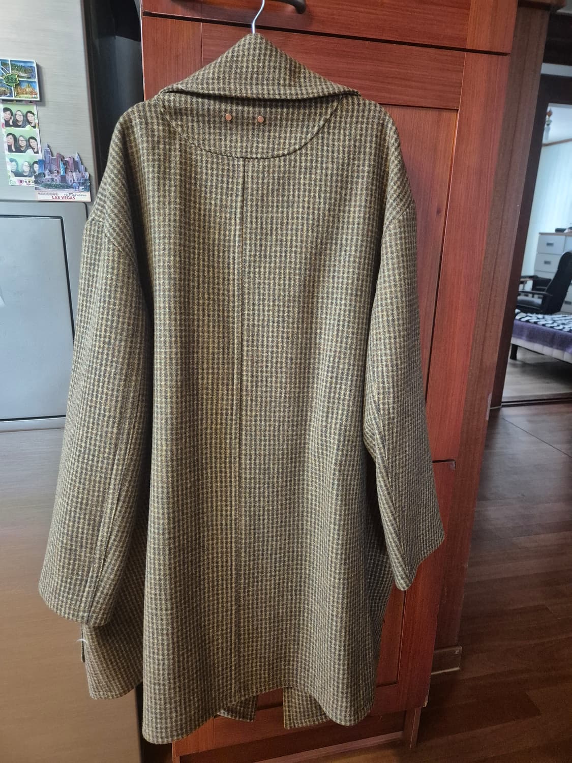 앤더슨벨 울 더블 브레스티드 체크코트 상품이미지3