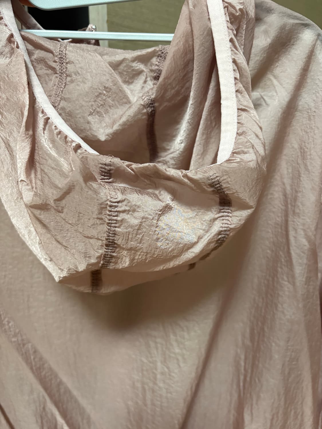 키이라 시스루 사선 바람막이 핑크 상품이미지7