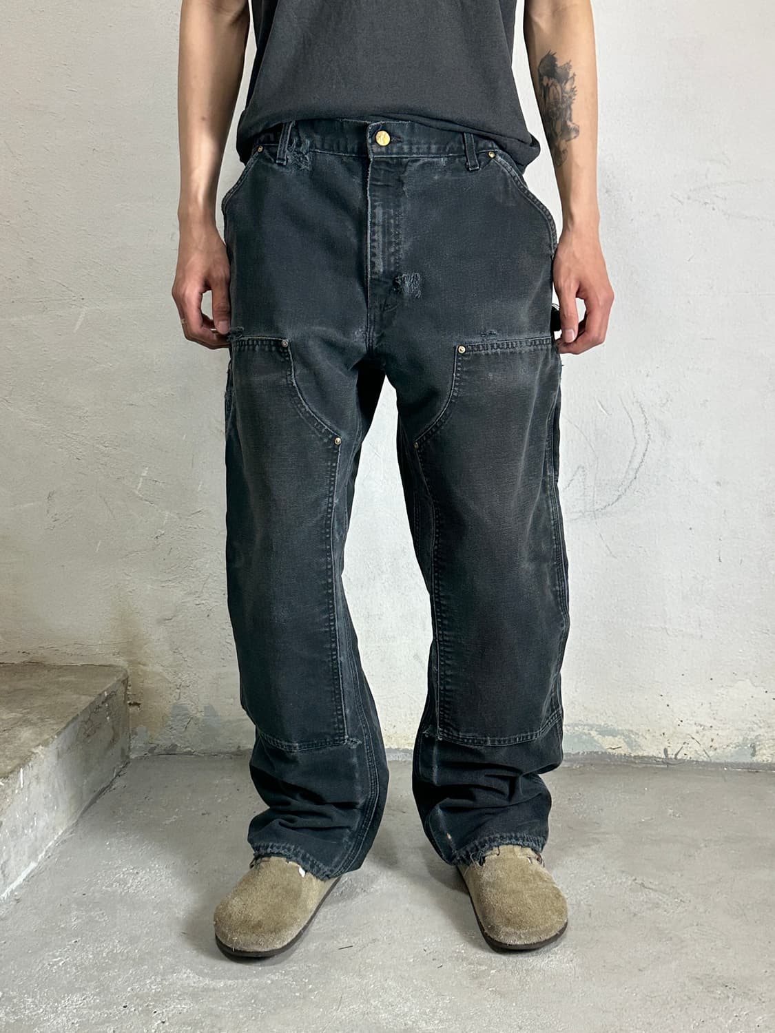 OG USA Made 칼하트 더블니 블랙 칼하트 B01 썩블니 상품이미지3