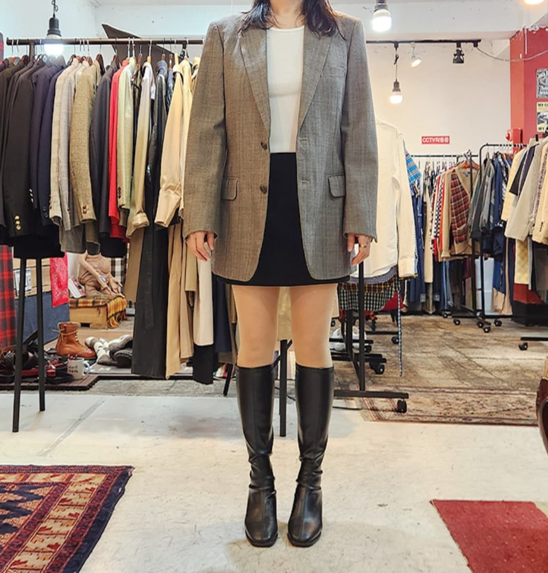 BURBERRY 일본판 버버리 울 빈티지 투버튼 블레이저 자켓 상품이미지3