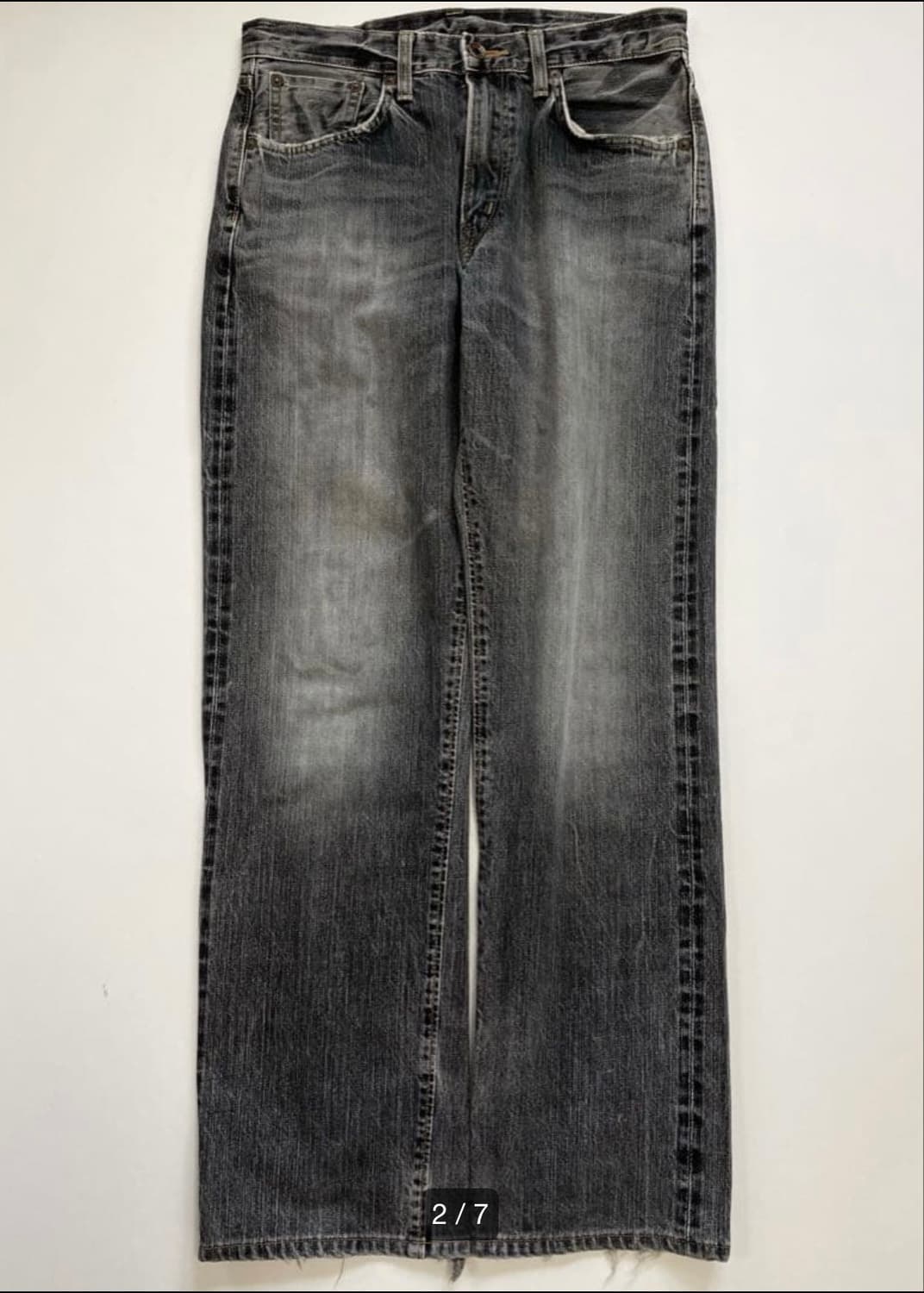 Edwin 505 흑청 셀비지 데님 팬츠 상품이미지2