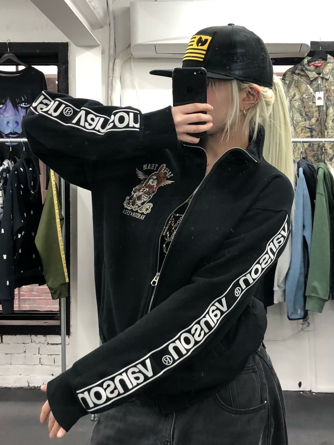 밴슨 레더 TFOA 사이드 로고 자켓 상품이미지1