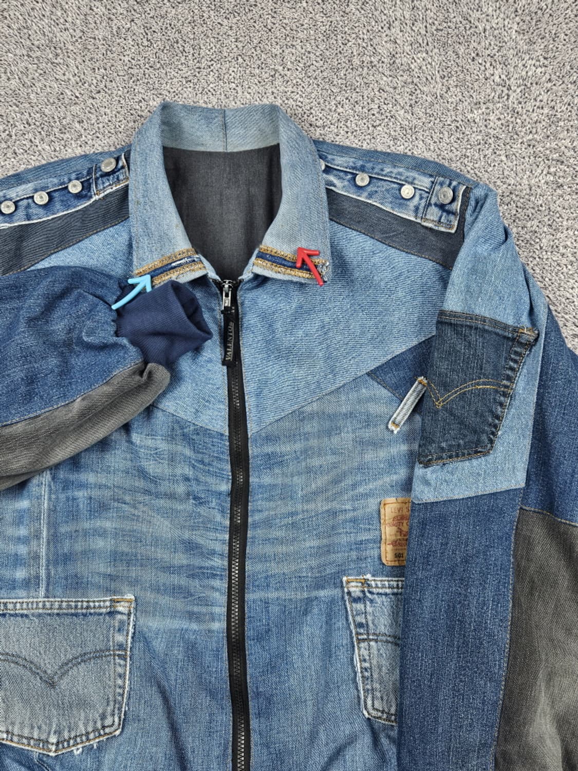 리바이스 리빌드 패치워크 커스텀 데님 자켓 (상세설명참조) / 10177 상품이미지6