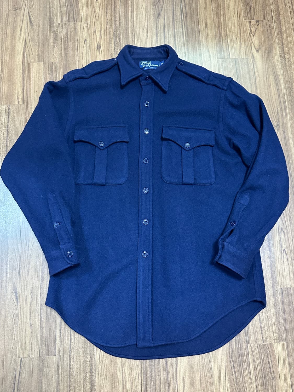 폴로 랄프로렌 헤비 램스울 밀리터리 셔츠 M 상품이미지1