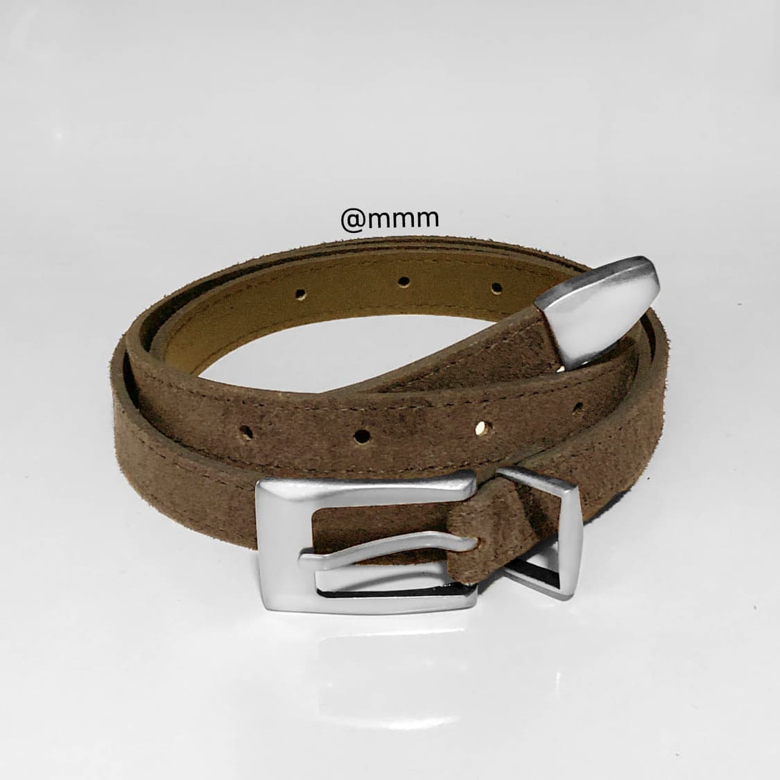 [Unisex]스퀘어 스웨이드 벨트 브라운 상품이미지7