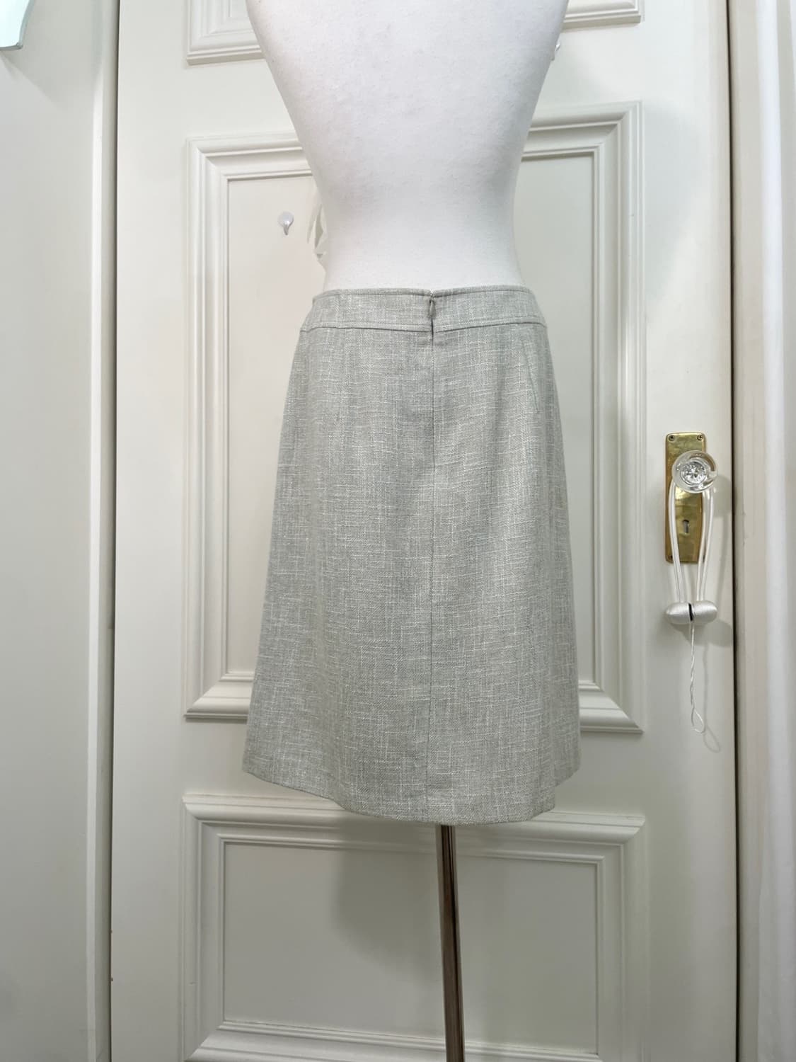 mint green tweed basic midi skirt 상품이미지4