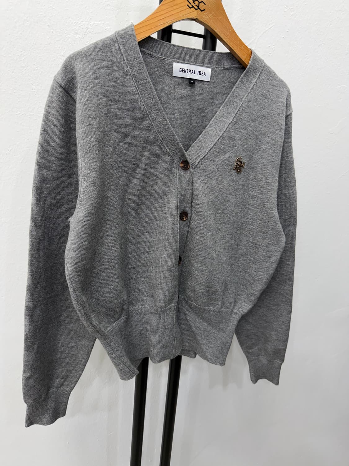정품) 제너럴아이디어 회색 가디건 S 상품이미지2