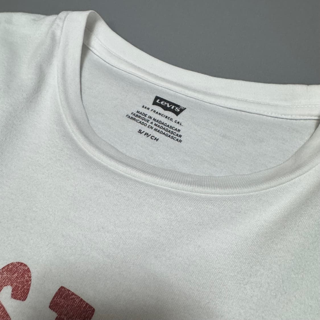 리바이스(Levi's) 화이트 스펠아웃 빈티지 프린트 코튼 크루넥 반팔 상품이미지3
