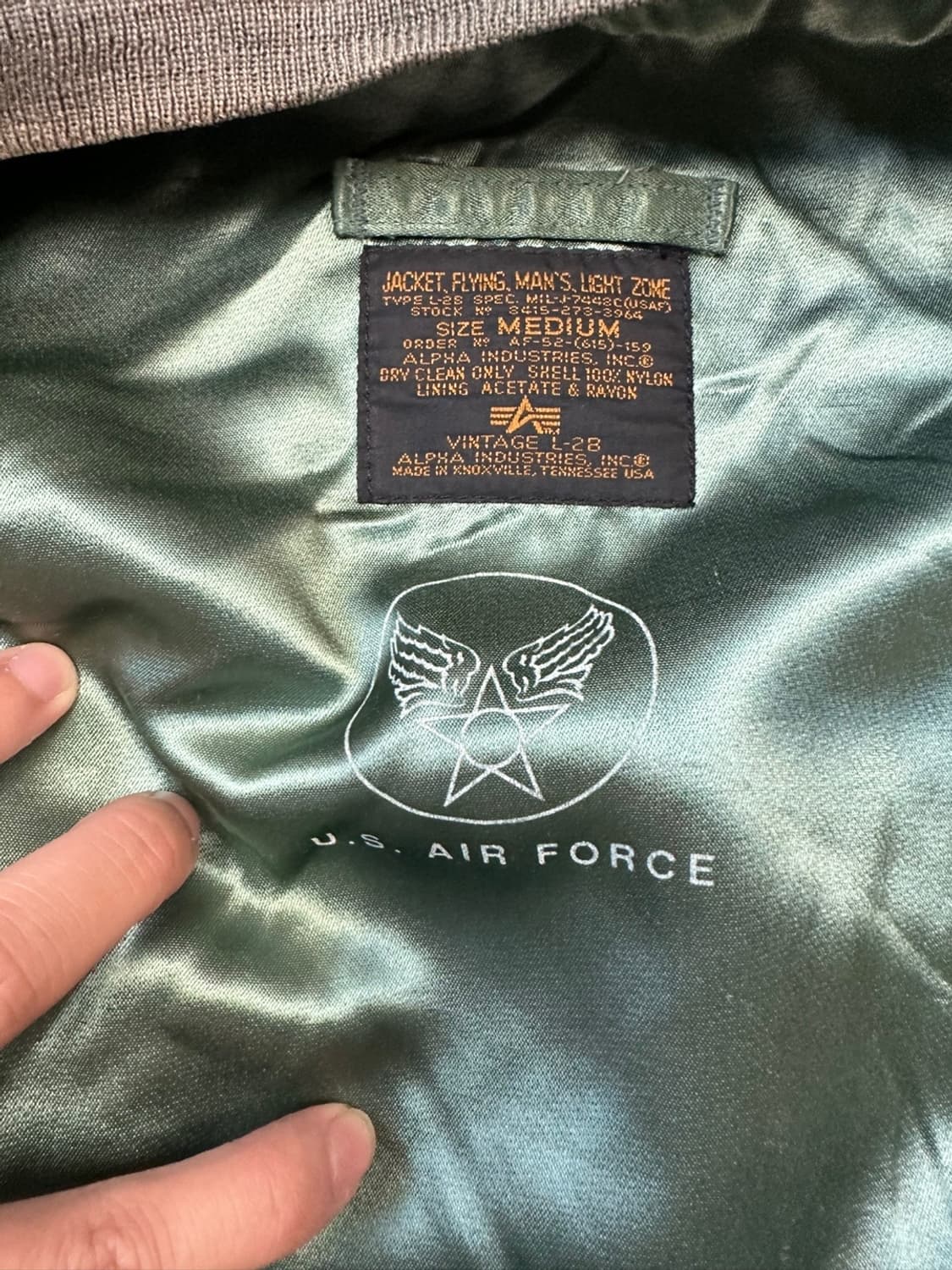 알파인더스트리 L2-B 플라이트 자켓 상품이미지6