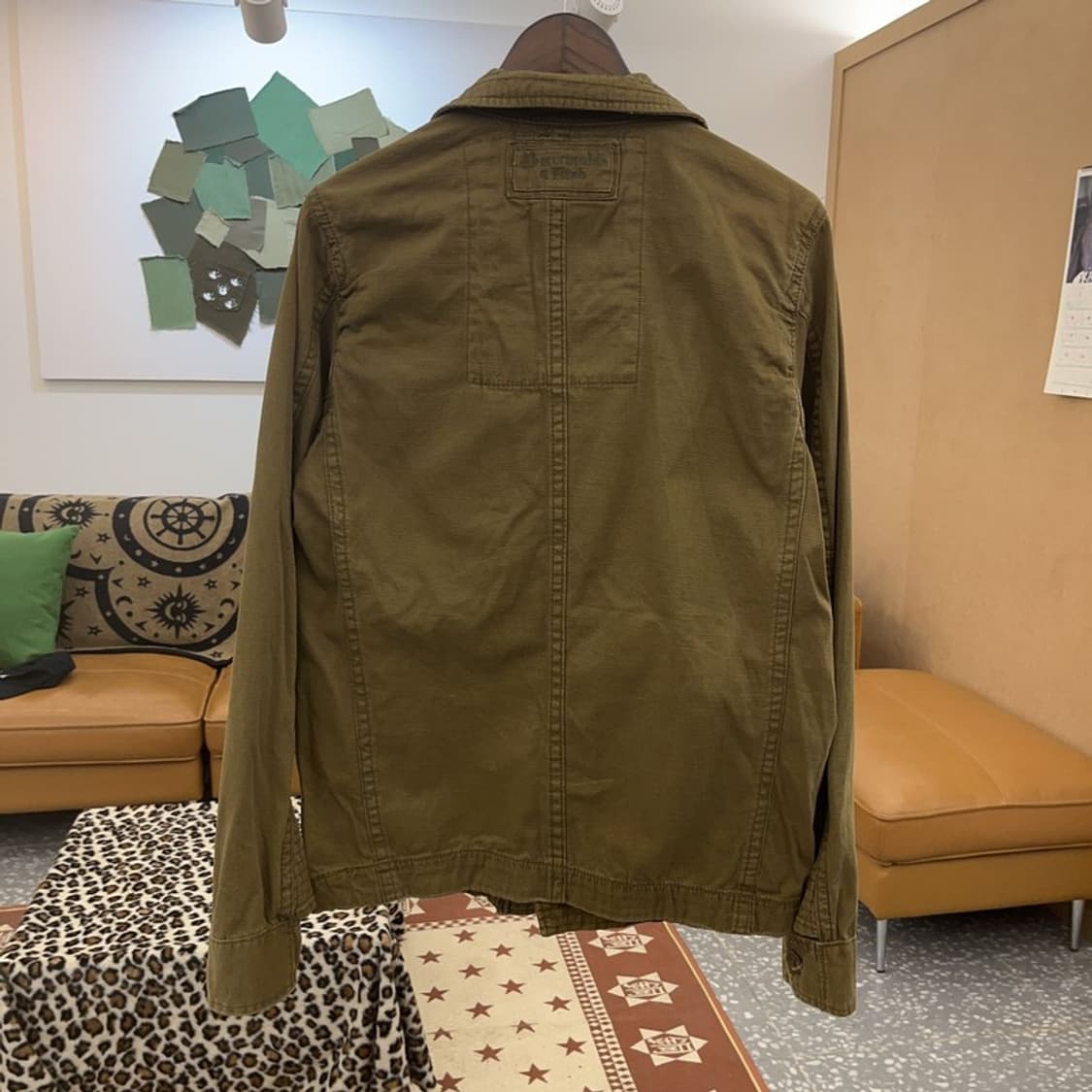 아베크롬비 밀리터리 사파리 헌팅 올리브 야상 자켓 S C09019 상품이미지4