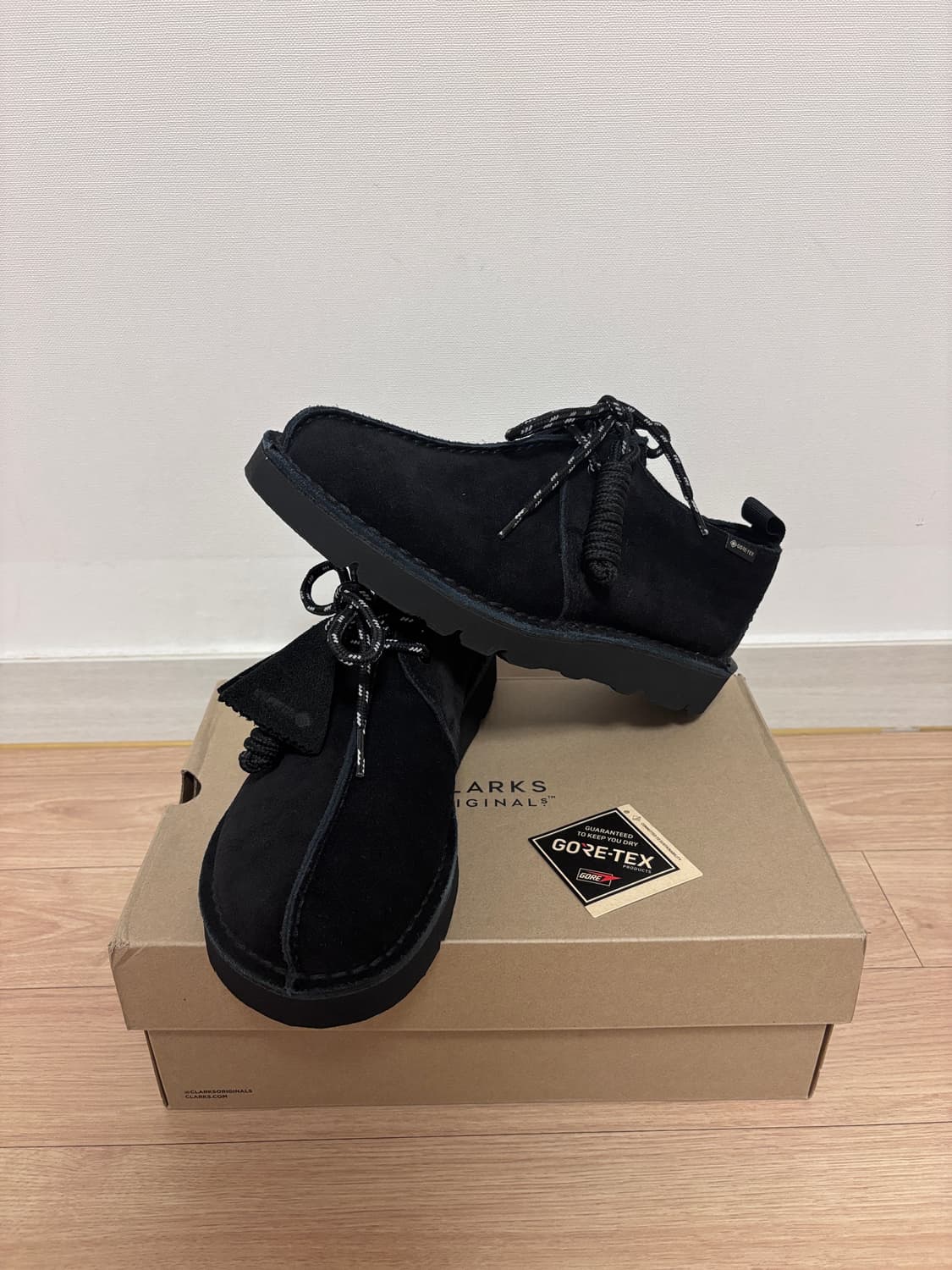 새상품) 260 클락스 데저트 트랙 고어텍스 비브람 블랙 스웨이드 상품이미지1