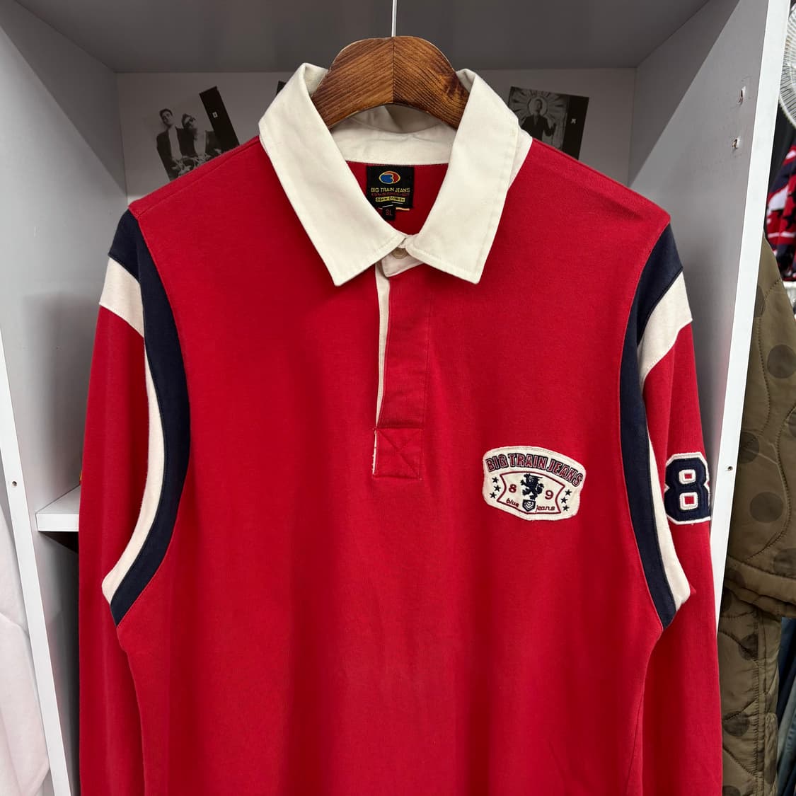 (3XL) 빅트레인 진스 럭비 롱슬리브 셔츠 made in JAPAN 상품이미지2