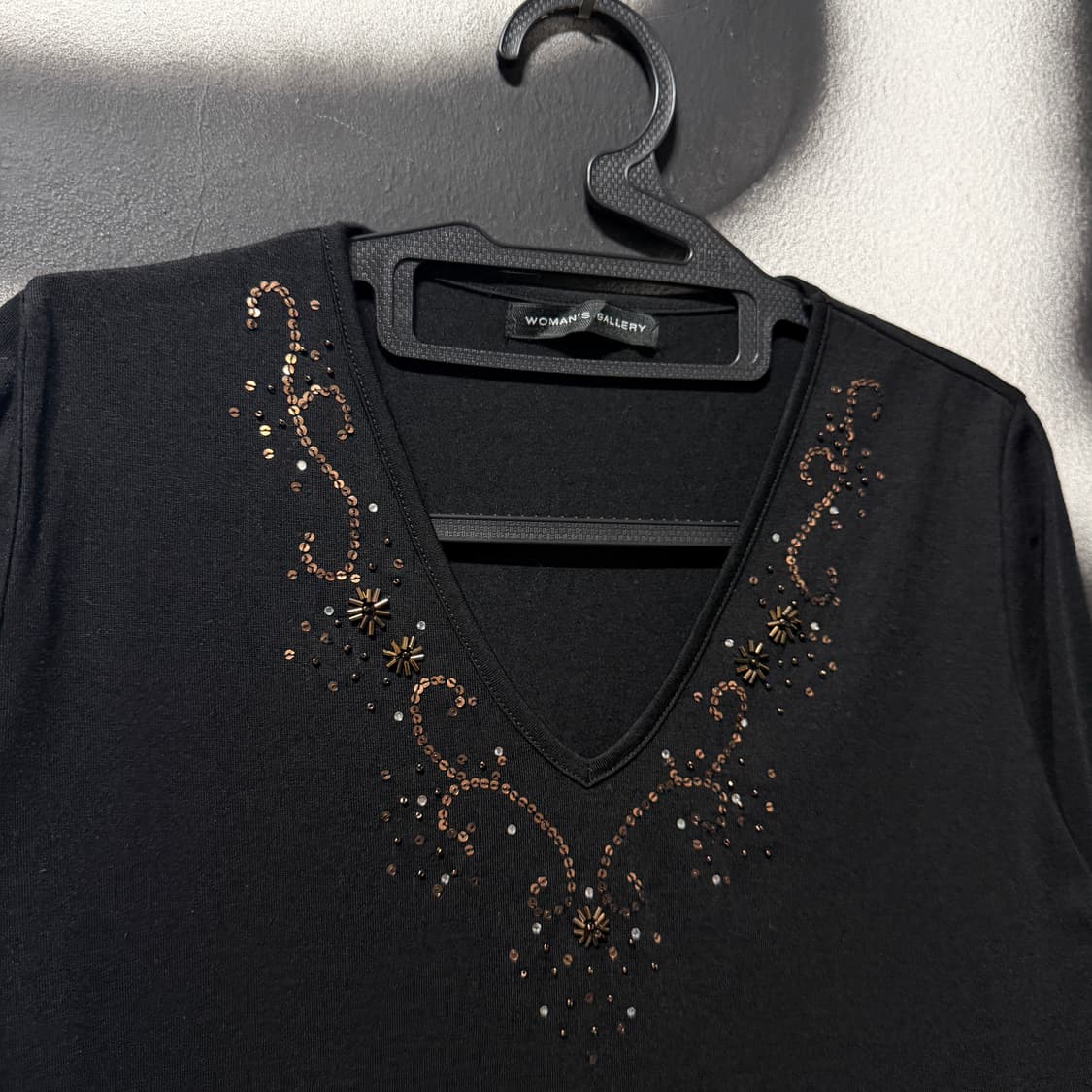 VTG 빈티지 블랙 모리 비즈 디테일 롱슬리브 상품이미지3