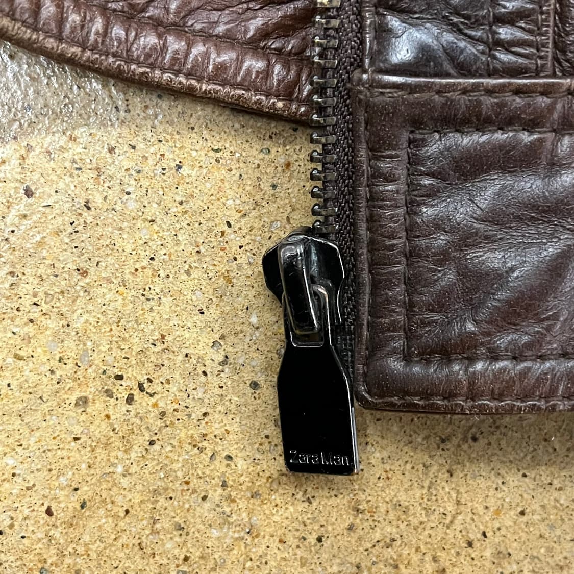 [정품/XL] 자라 브라운 가죽 자켓 b10 상품이미지7