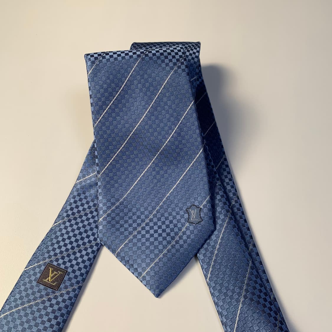 루이비통 스몰다미에 스트라이프 명품넥타이 A+등급 8.7cm 상품이미지10